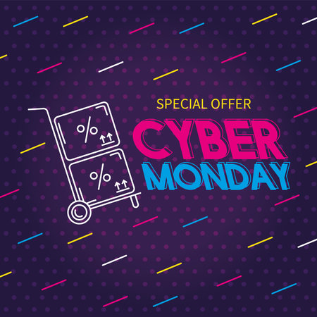 cyber monday posterのイラスト素材