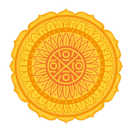 golden mandala decorationのイラスト素材