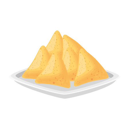 kheema samosa traditional muslim foodのイラスト素材