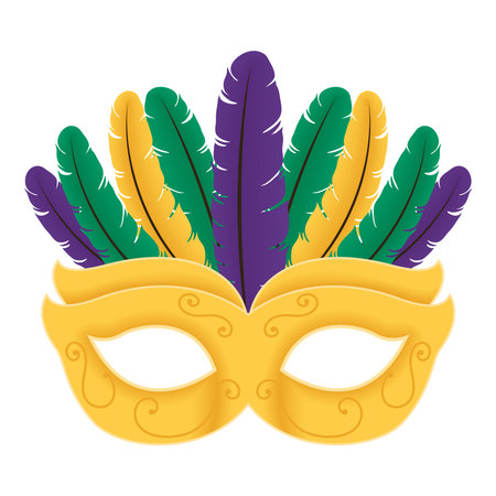 yellow mardi gras maskのイラスト素材