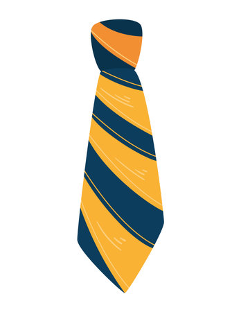 elegant tie striped accessoryのイラスト素材