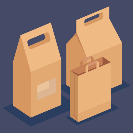 take away mockups bagsのイラスト素材