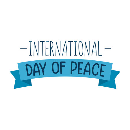 international peace day letteringのイラスト素材