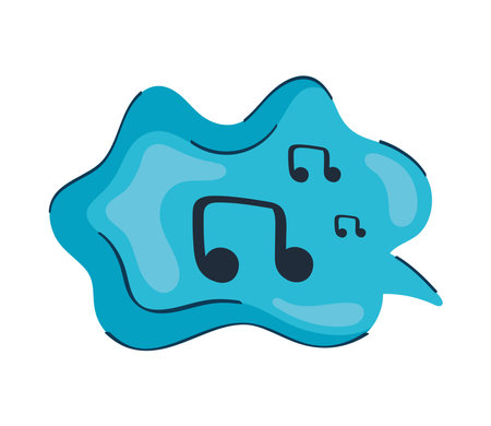 speech bubble with music notesのイラスト素材
