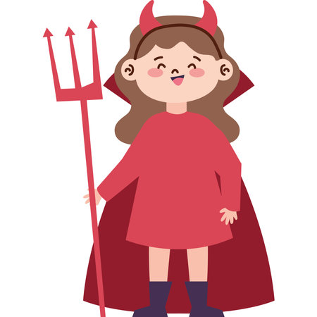 girl with devil disguiseのイラスト素材