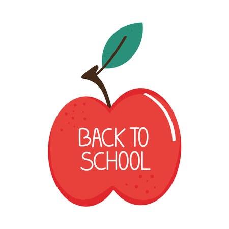 back to school in appleのイラスト素材