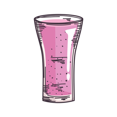 pink drink glassのイラスト素材