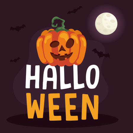 halloween lettering posterのイラスト素材