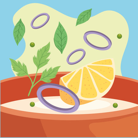 soup with vegetablesのイラスト素材