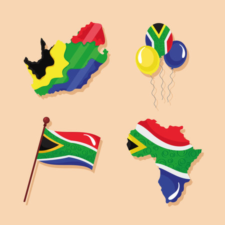 four heritage day iconsのイラスト素材