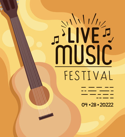 live music festival posterのイラスト素材