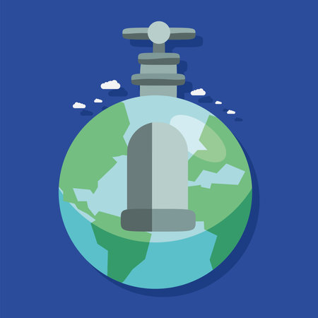 faucet in earth planetのイラスト素材