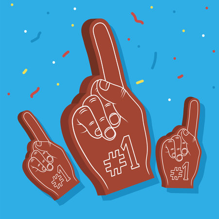 number one sport glovesのイラスト素材