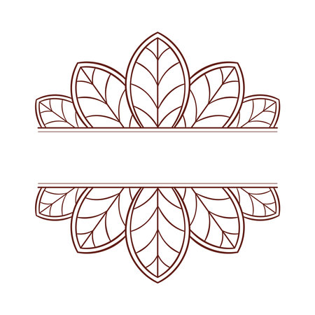 leafs foliage emblemのイラスト素材