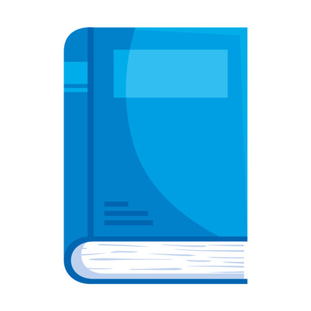 blue text book libraryのイラスト素材