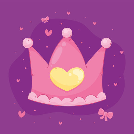 pink baby crownのイラスト素材