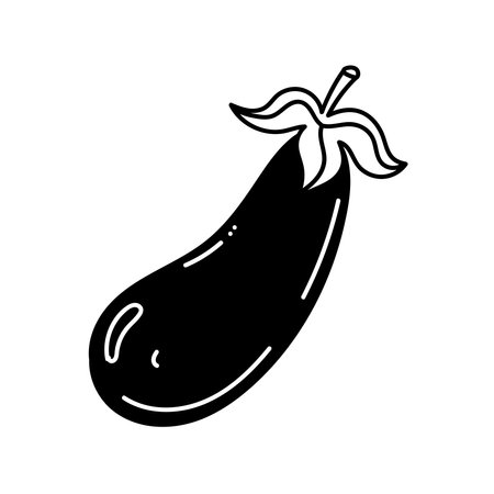 fresh eggplant vegetableのイラスト素材