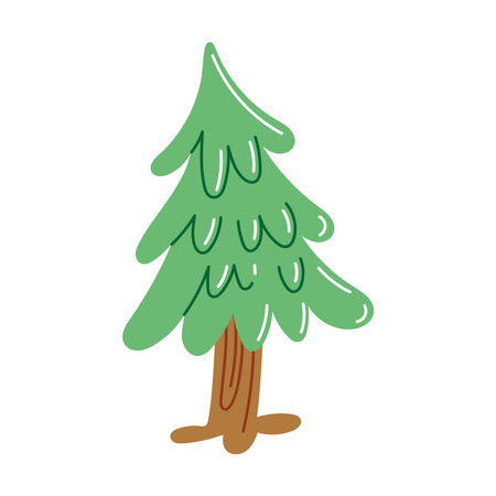 pine tree plant forestのイラスト素材