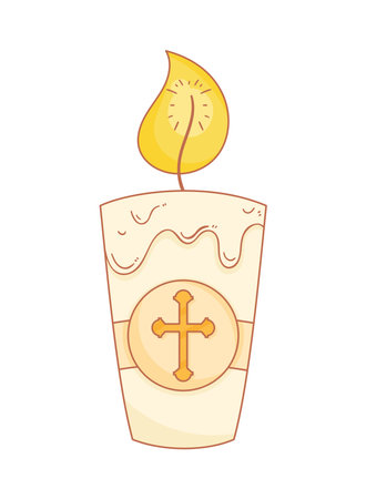 candle wax with crossのイラスト素材