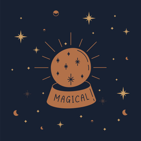 magical sphere alchemy sketchのイラスト素材