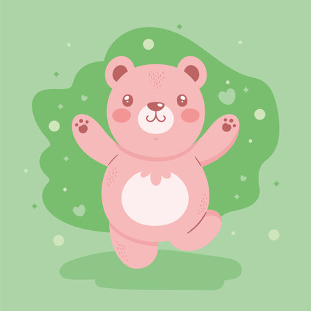 cute bear dancingのイラスト素材