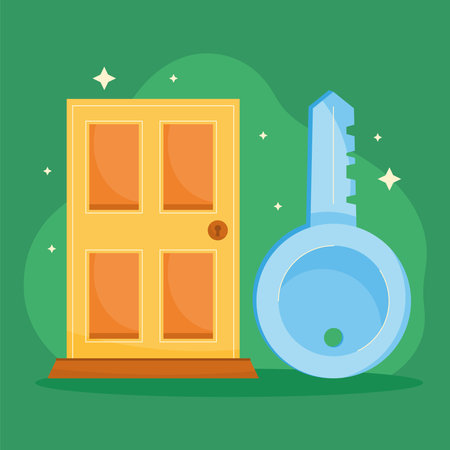 key and door houseのイラスト素材
