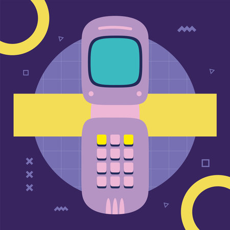 retro cellular deviceのイラスト素材