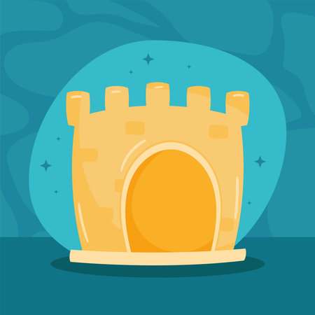 sand castle towerのイラスト素材