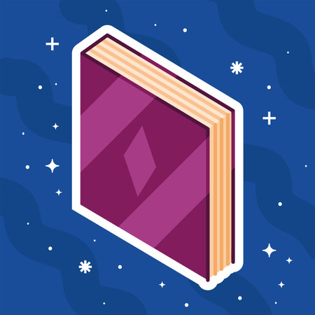 purple text book libraryのイラスト素材