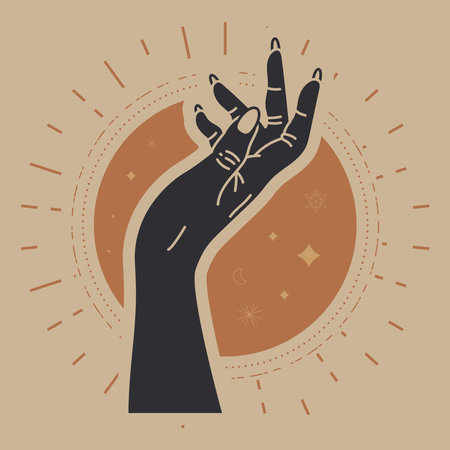 hand alchemy sketchのイラスト素材