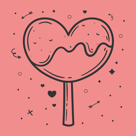 heart love in lollipopのイラスト素材