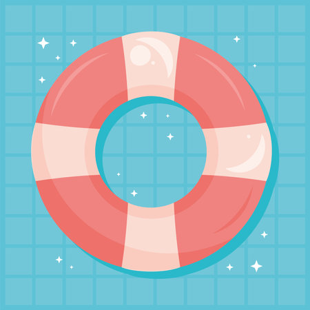 red lifeguard float accessoryのイラスト素材