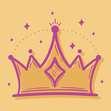 crown in yellow backgroundのイラスト素材