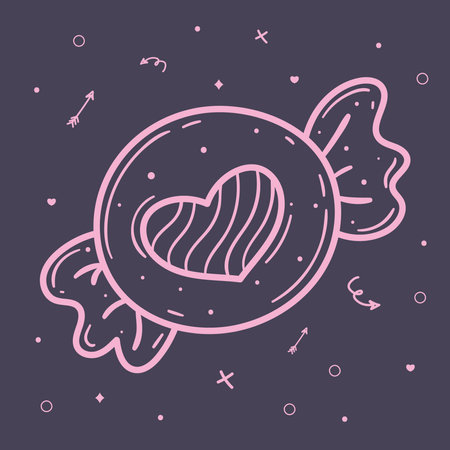 heart love in candyのイラスト素材