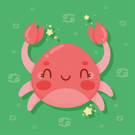 crab zodiac cancer signのイラスト素材