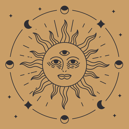 sun alchemy sketchのイラスト素材