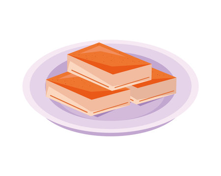 khopara pak indian sweet foodのイラスト素材