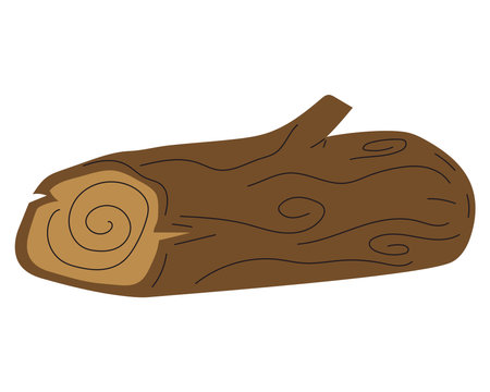 wooden cut tree trunkのイラスト素材