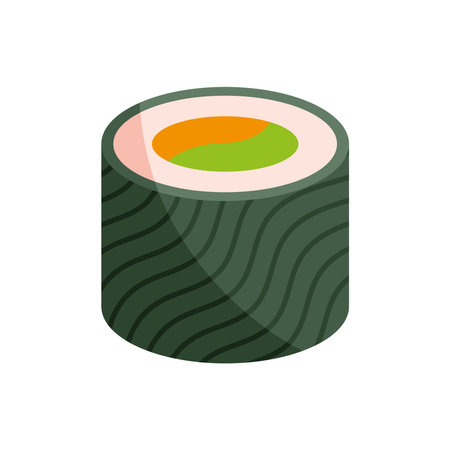 delicious sushi japanese rollのイラスト素材
