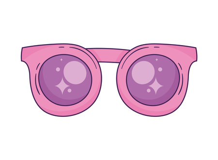 pink summer sunglasses accessoryのイラスト素材