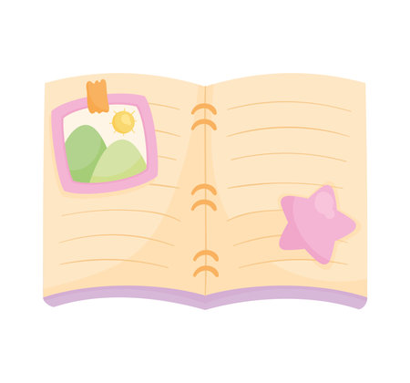 notebook school supplyのイラスト素材