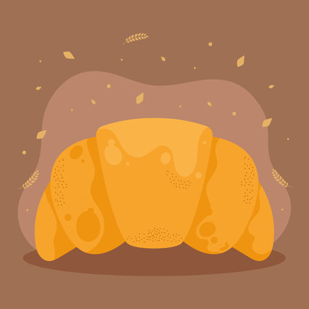 delicious croissant pastryのイラスト素材