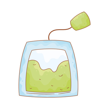 tea green bagのイラスト素材