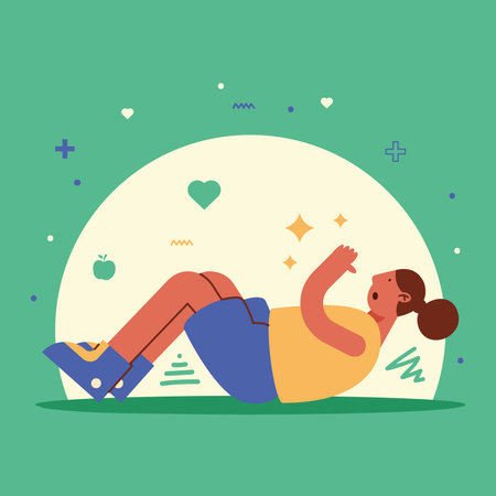 woman practicing exerciseのイラスト素材