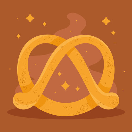 delicious pretzel pastryのイラスト素材