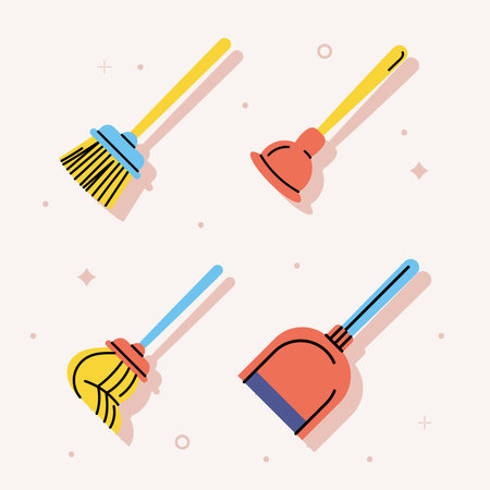 house keeping handle toolsのイラスト素材