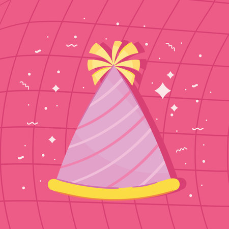 pink party hatのイラスト素材