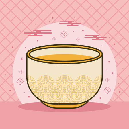 japanese culture bowlのイラスト素材