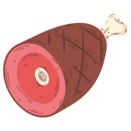 pork leg foodのイラスト素材