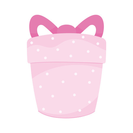 pink gift box presentのイラスト素材
